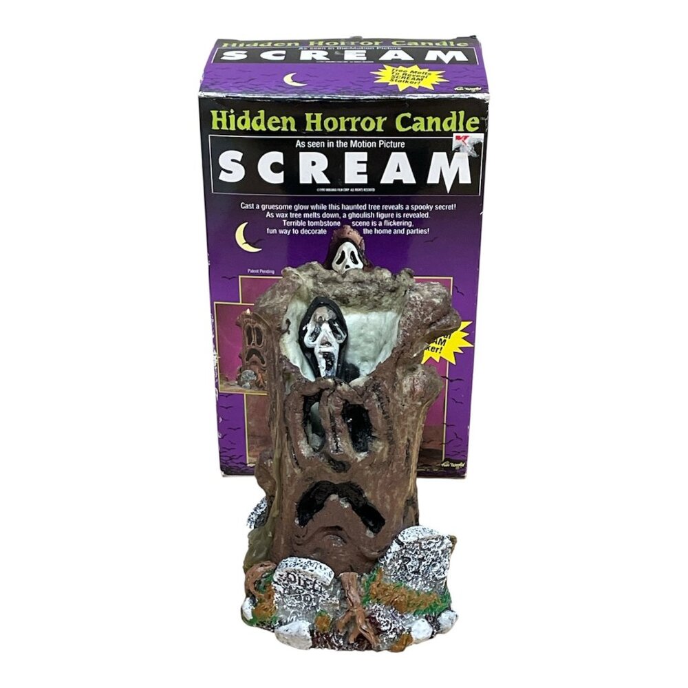 Vintage Scream Ghostface Hidden Horror Candle Fun World Halloween